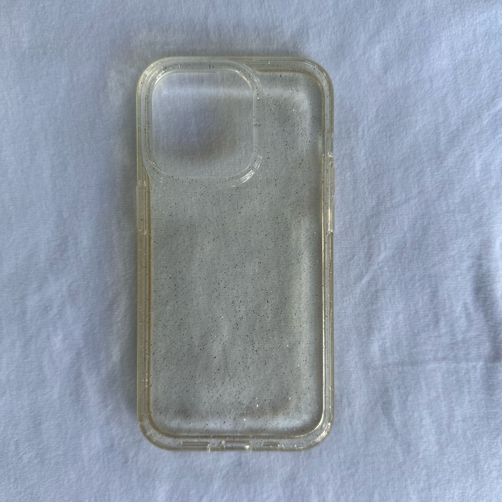 iPhone 14 Pro Clear Velvet caviar glitter case